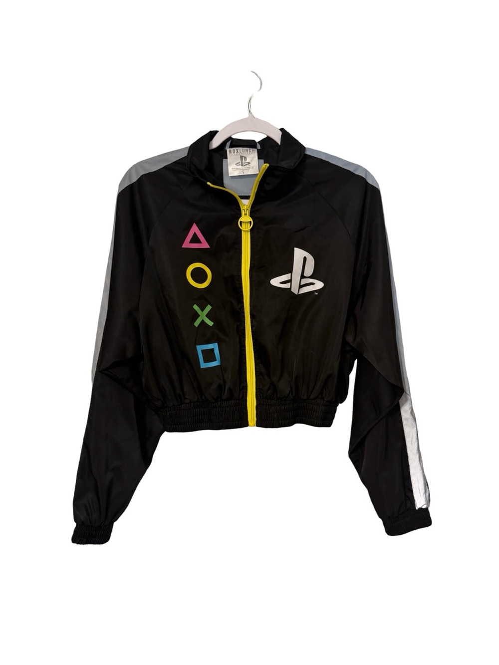 BoxLunch PlayStation  Women's Cropped Full Zip Jacket Gamer Y2K Trendy Concerta